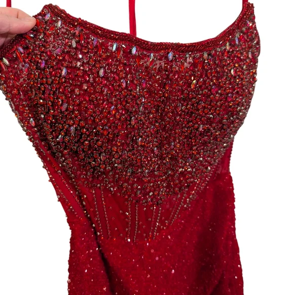 ASHLEYlauren Red Sequin Dress